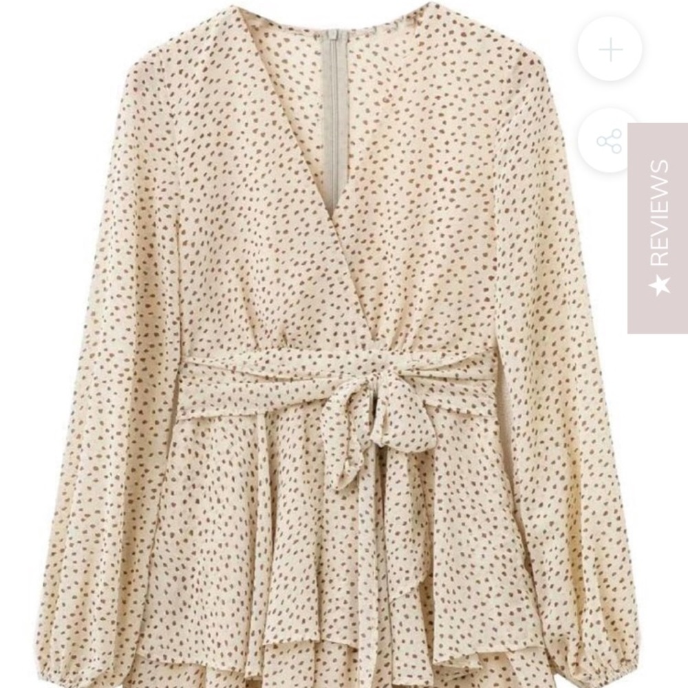 Goodnight Macaroon Dotted Ruffle Romper